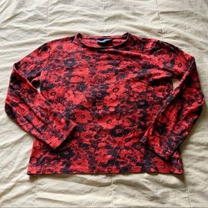 Red Floral Top